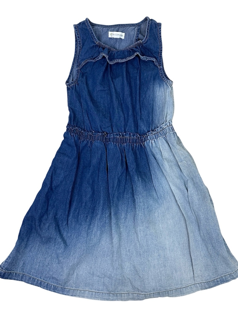 Tucker + Tate Girls Denim Ombre Dress - Dark Blue to Light Blue